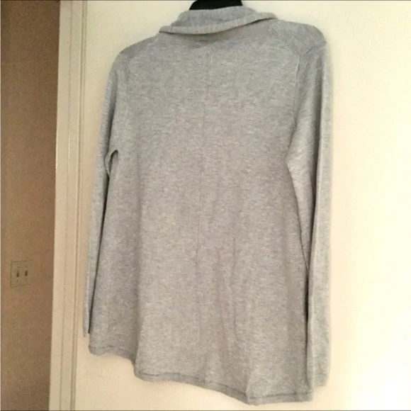 New Zara Heather Grey Open Front Knit Cardigan Sweater - Picture 4 of 4